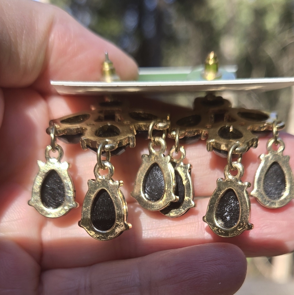 HOST PICK! 🎉🎊Kate Spade Black & Gold Earrings NEW - Picture 5 of 6